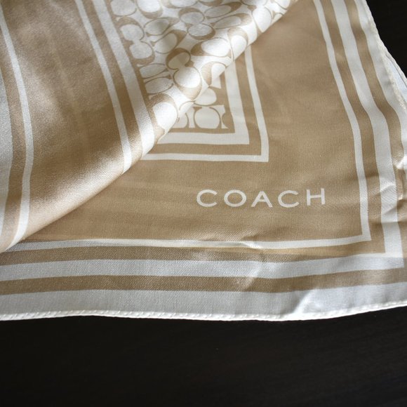 COACH Signature Silk Scarf - Picture 2 of 9